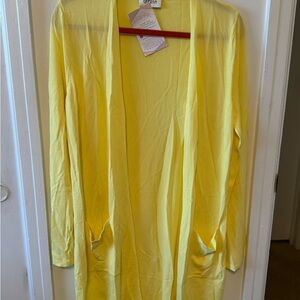 Cherish Yellow Open Cardigan